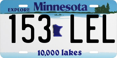 MN license plate 153LEL