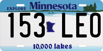 MN license plate 153LEO