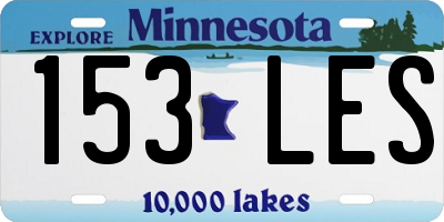 MN license plate 153LES