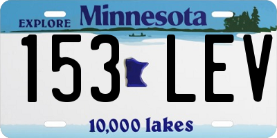 MN license plate 153LEV