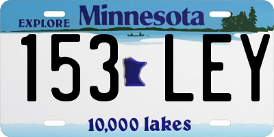 MN license plate 153LEY