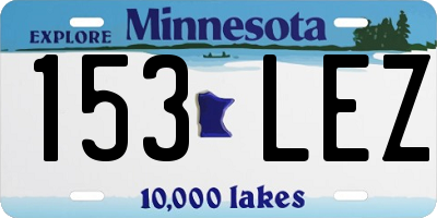 MN license plate 153LEZ