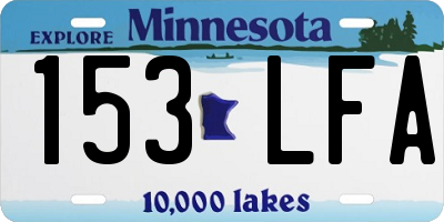 MN license plate 153LFA
