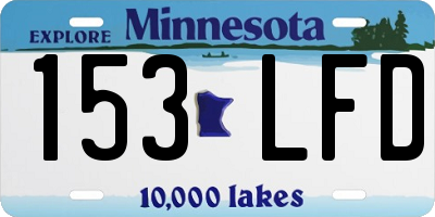 MN license plate 153LFD