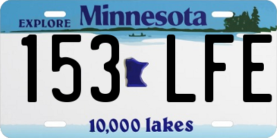 MN license plate 153LFE