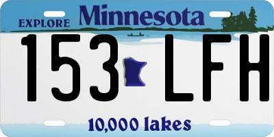MN license plate 153LFH