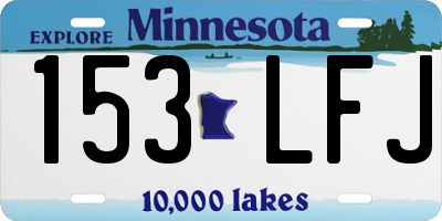 MN license plate 153LFJ