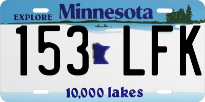 MN license plate 153LFK