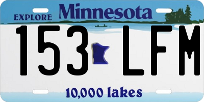MN license plate 153LFM