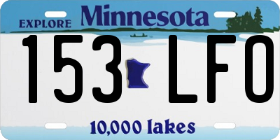 MN license plate 153LFO