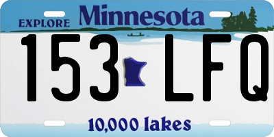 MN license plate 153LFQ