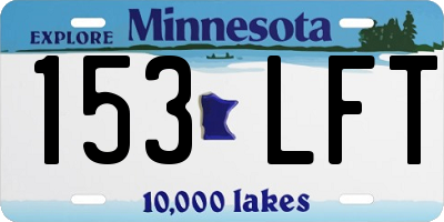 MN license plate 153LFT