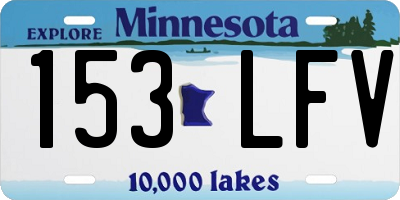 MN license plate 153LFV
