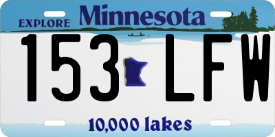 MN license plate 153LFW