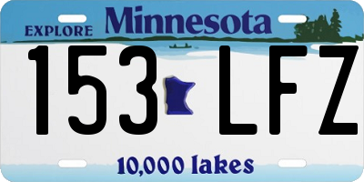MN license plate 153LFZ