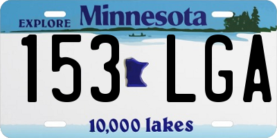 MN license plate 153LGA
