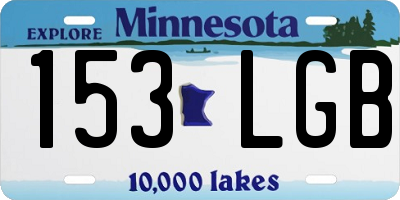 MN license plate 153LGB