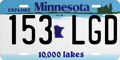 MN license plate 153LGD