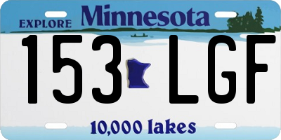 MN license plate 153LGF