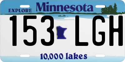 MN license plate 153LGH