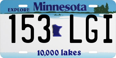 MN license plate 153LGI
