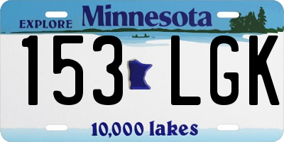 MN license plate 153LGK