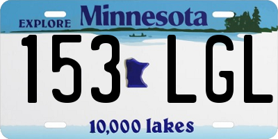 MN license plate 153LGL