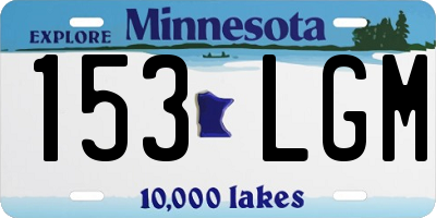 MN license plate 153LGM