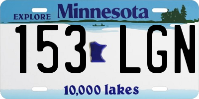 MN license plate 153LGN