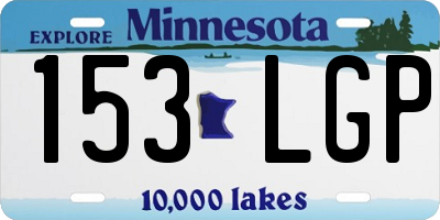 MN license plate 153LGP
