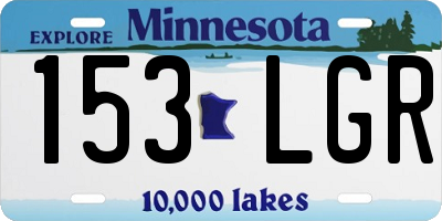 MN license plate 153LGR