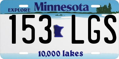 MN license plate 153LGS