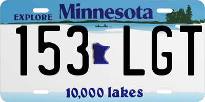 MN license plate 153LGT