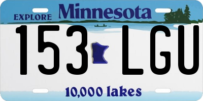 MN license plate 153LGU