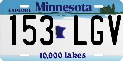 MN license plate 153LGV