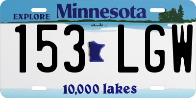 MN license plate 153LGW