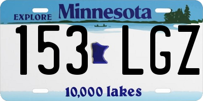 MN license plate 153LGZ