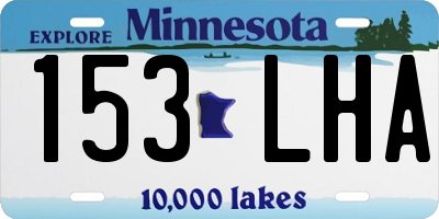 MN license plate 153LHA
