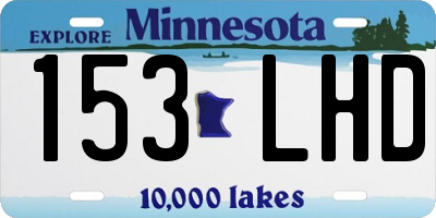 MN license plate 153LHD