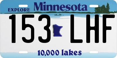 MN license plate 153LHF