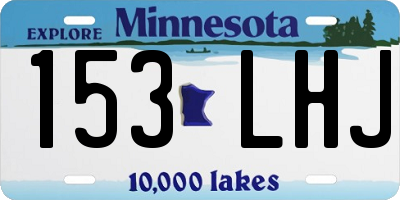 MN license plate 153LHJ