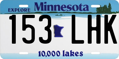 MN license plate 153LHK