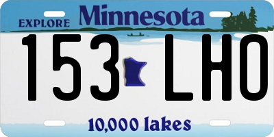 MN license plate 153LHO