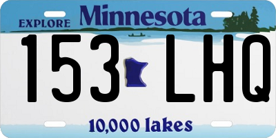 MN license plate 153LHQ