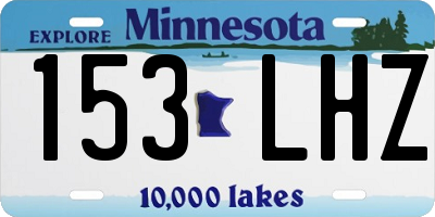 MN license plate 153LHZ