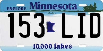 MN license plate 153LID