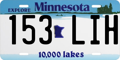 MN license plate 153LIH