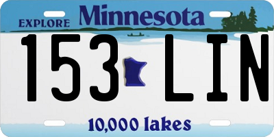 MN license plate 153LIN