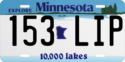 MN license plate 153LIP