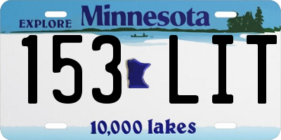 MN license plate 153LIT